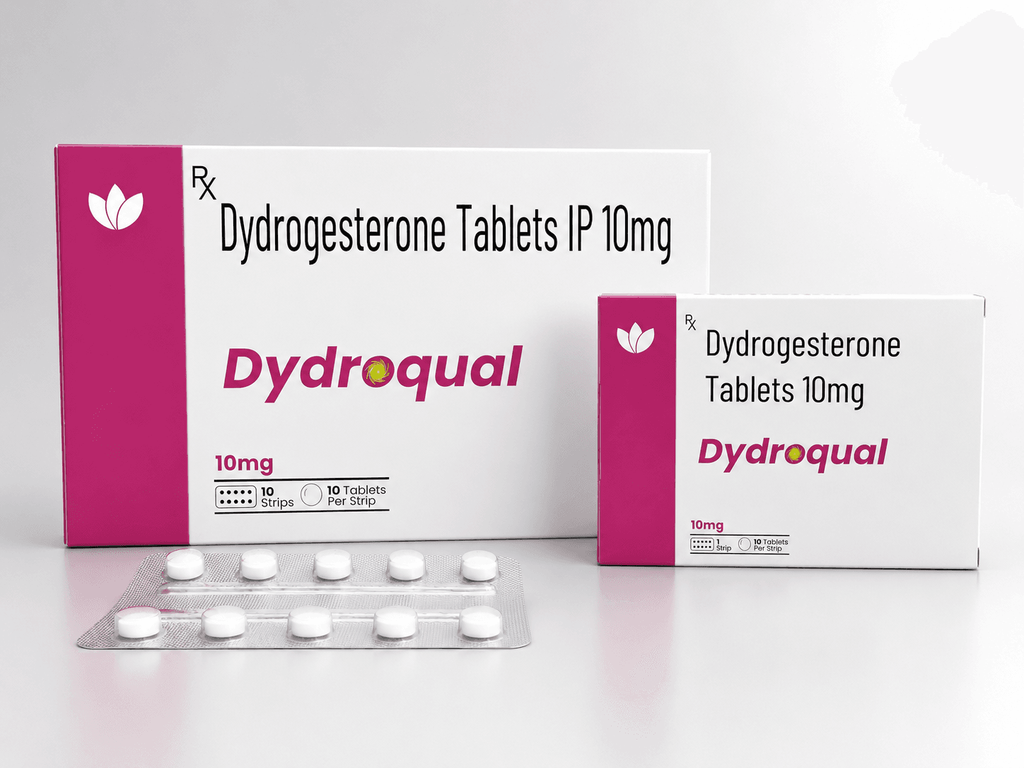 Dydroqual 10mg pharmaceutical packaging