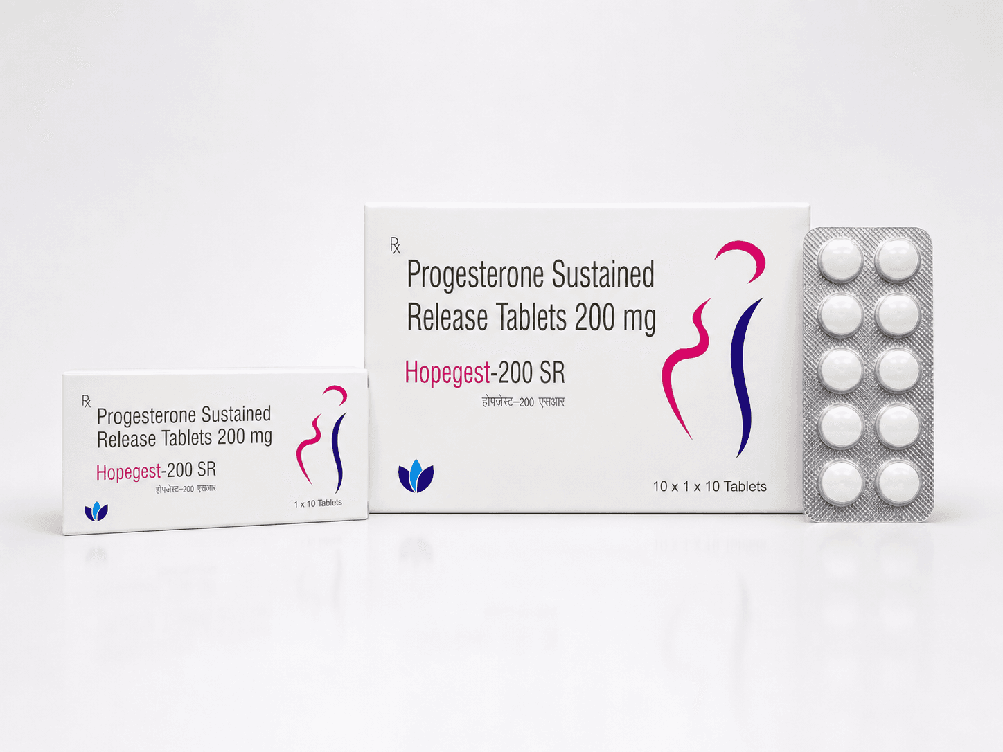 Hopegest-200 SR - Progesterone Sustained Release Tablets 200 mg formulation packaging