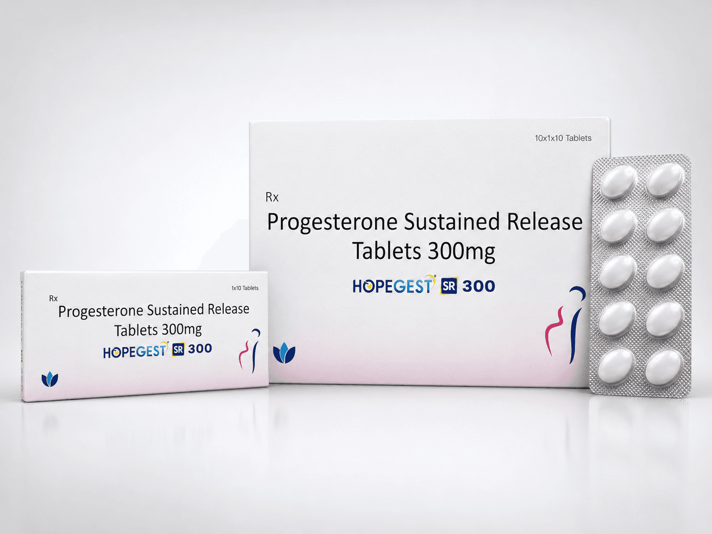 Hopegest SR 300 - Progesterone Sustained Release Tablets 300 mg formulation packaging
